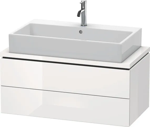 Duravit Waschtischunterschrank wandhängend „L-Cube“ 92 × 40 × 47,7 cm Weiß Hochglanz