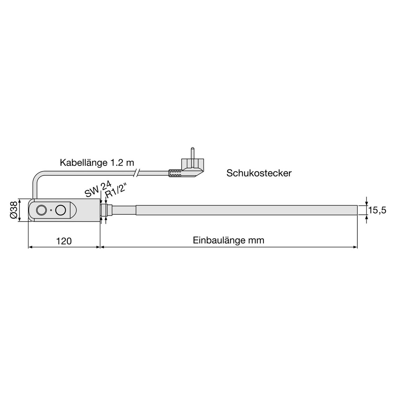 Zubehör Heizstab DBM 300 Leistung 300 Watt, weiß Zubehör Heizstab DBM 300 Leistung 300 Watt, weiß