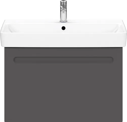 Duravit Waschtischunterschrank wandhängend „No.1“ 74 × 47,8 × 42,6 cm in Graphit Matt