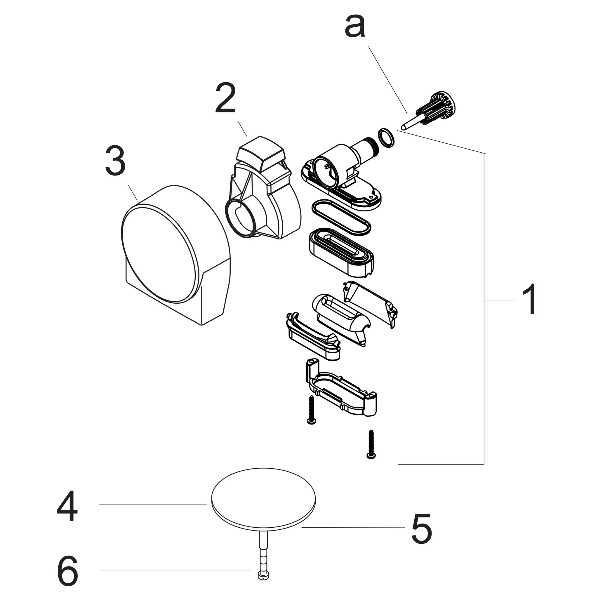 Ein-, Ab- und Überlaufgarnitur Exafill S Fertigset chrom Ein-, Ab- und Überlaufgarnitur Exafill S Fertigset chrom