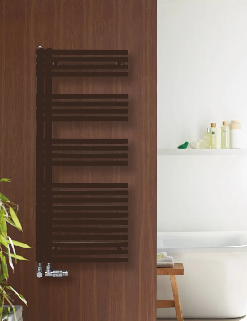 Zehnder Badheizkörper Forma Asym, rechts, 50 mm LFAR-150-050-05 1441x60x496 Dark Brown