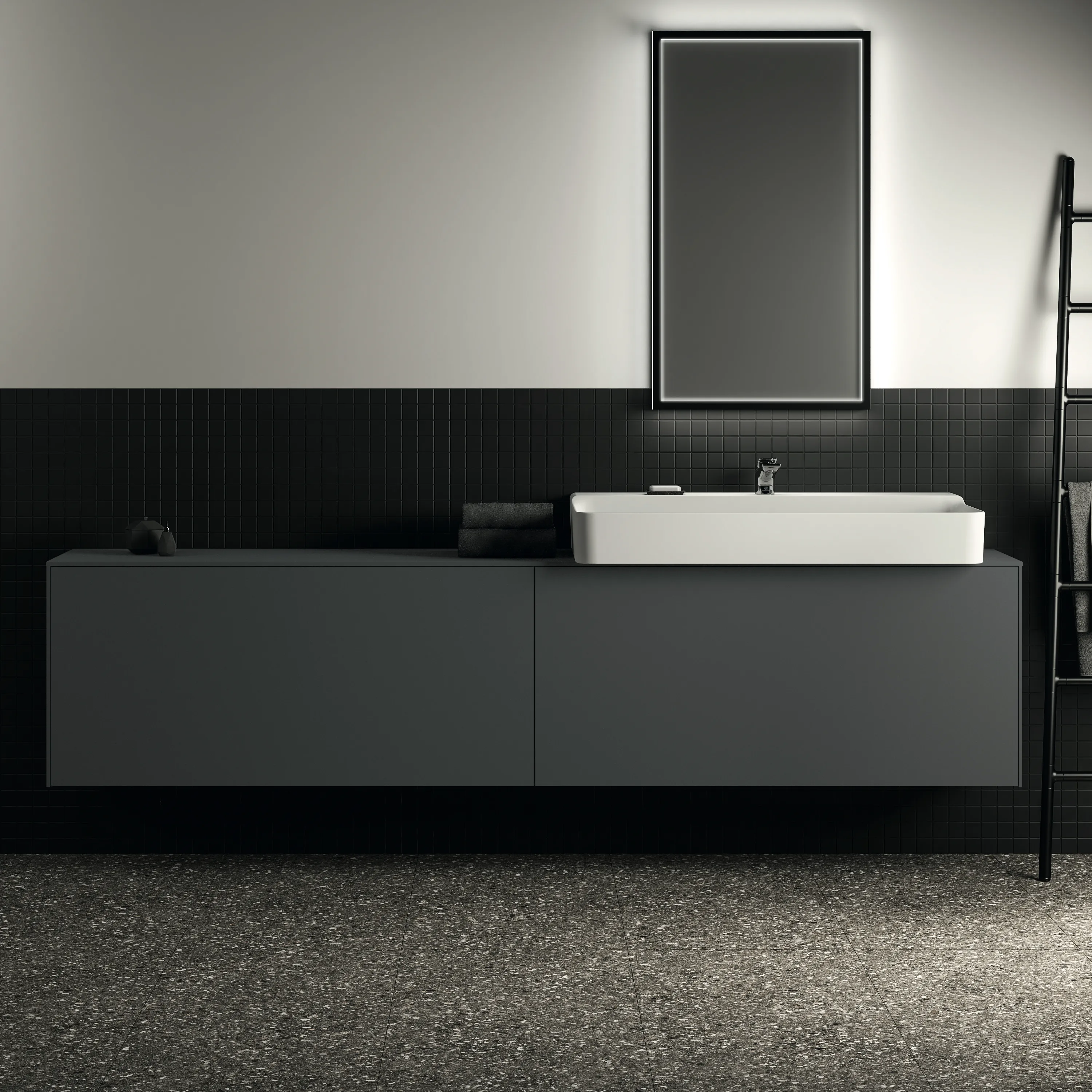 Ideal Standard Waschtischunterschrank Conca, 2 Auszüge, anthrazit Ideal Standard Waschtischunterschrank Conca, 2 Auszüge, anthrazit