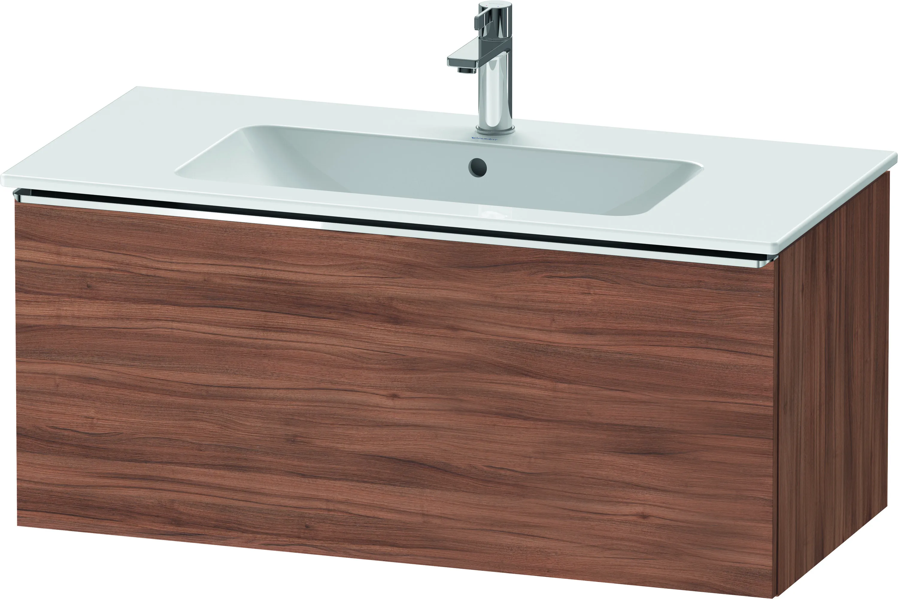 Duravit Waschtischunterschrank wandhängend „D-Neo“ 101 × 44 × 46,2 cm in Nussbaum Natur