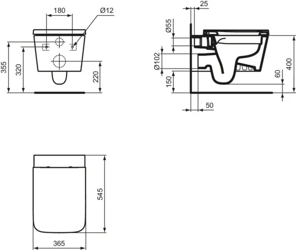 WC-Paket Blend Cube WC Randlos mit WC-Sitz Softclosing 365x540x375mm Weiß WC-Paket Blend Cube WC Randlos mit WC-Sitz Softclosing 365x540x375mm Weiß
