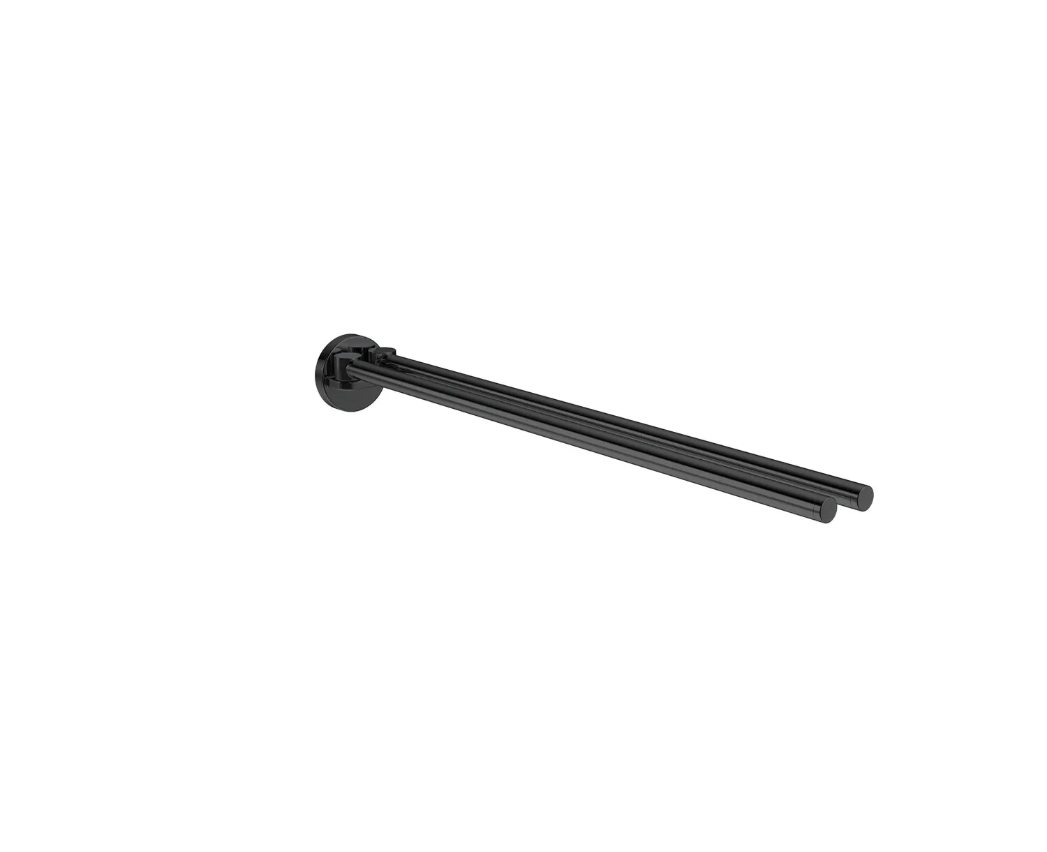 emco round Handtuchhalter schwenkbar 2-armig, 400 mm, schwarz emco round Handtuchhalter schwenkbar 2-armig, 400 mm, schwarz