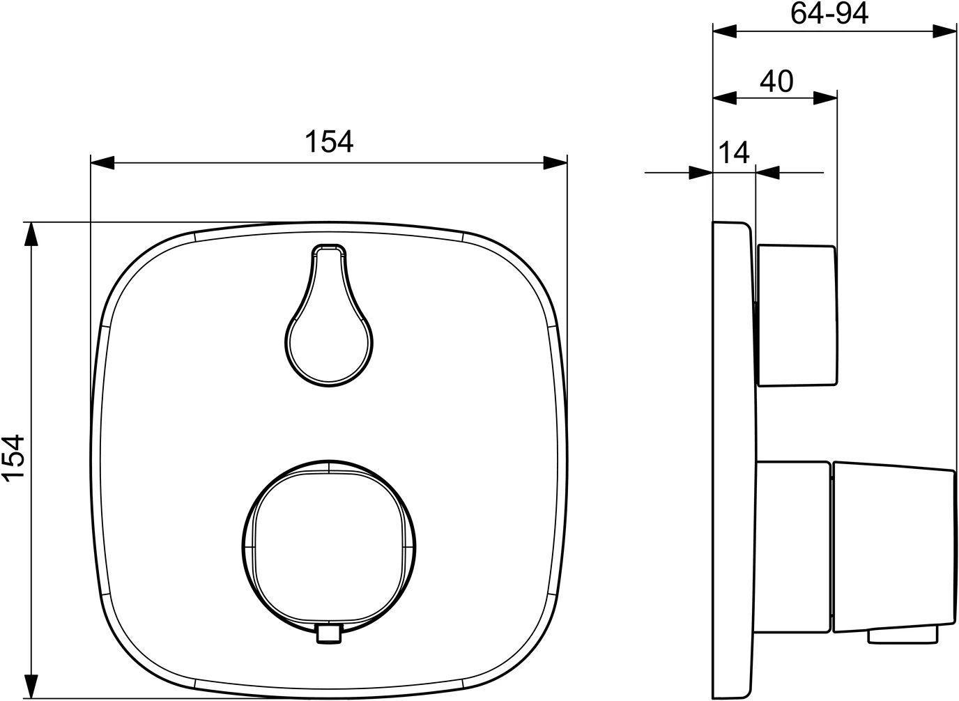 HansaLIVING Wannen- und Brausearmatur Thermostat Fertigsets HansaLIVING 8114 Rosette soft edge DN15 Chrom HansaLIVING Wannen- und Brausearmatur Thermostat Fertigsets HansaLIVING 8114 Rosette soft edge DN15 Chrom