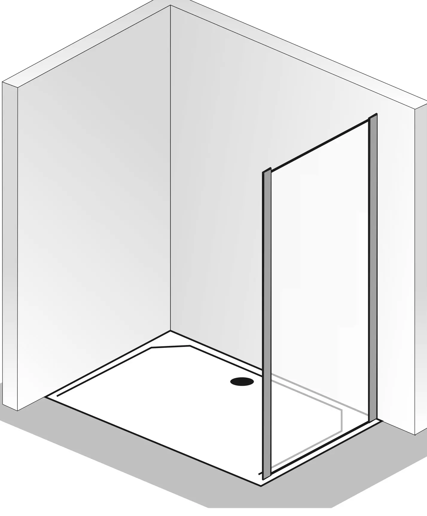 HSK gerahmte Seitenwand für Schiebetür „Favorit“ Sondermaß Glas Klar hell, Profile Weiß, für #Türbreite# HSK gerahmte Seitenwand für Schiebetür „Favorit“ Sondermaß Glas Klar hell, Profile Weiß, für #Türbreite#