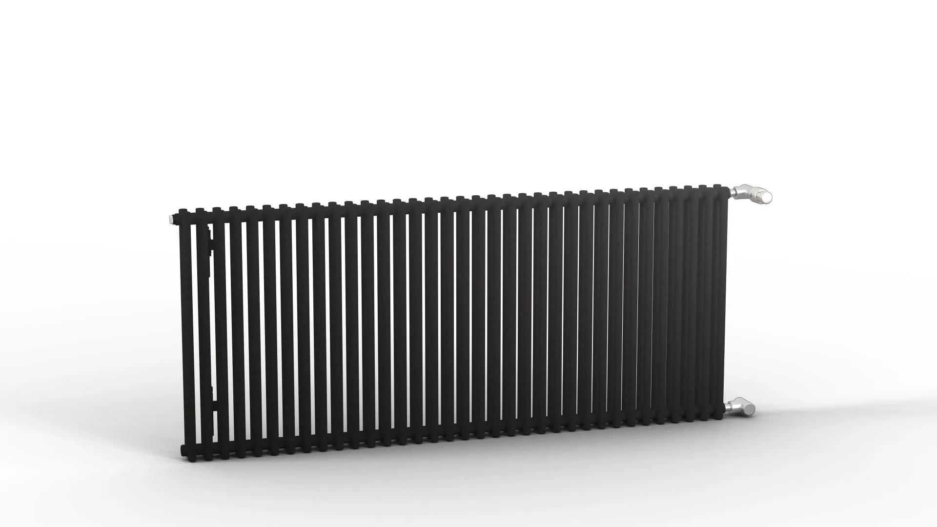 Kermi Design-Heizkörper „Pio®“ zweilagig 60,4 × 120 cm in Schwarz Soft (RAL 9005, matt)