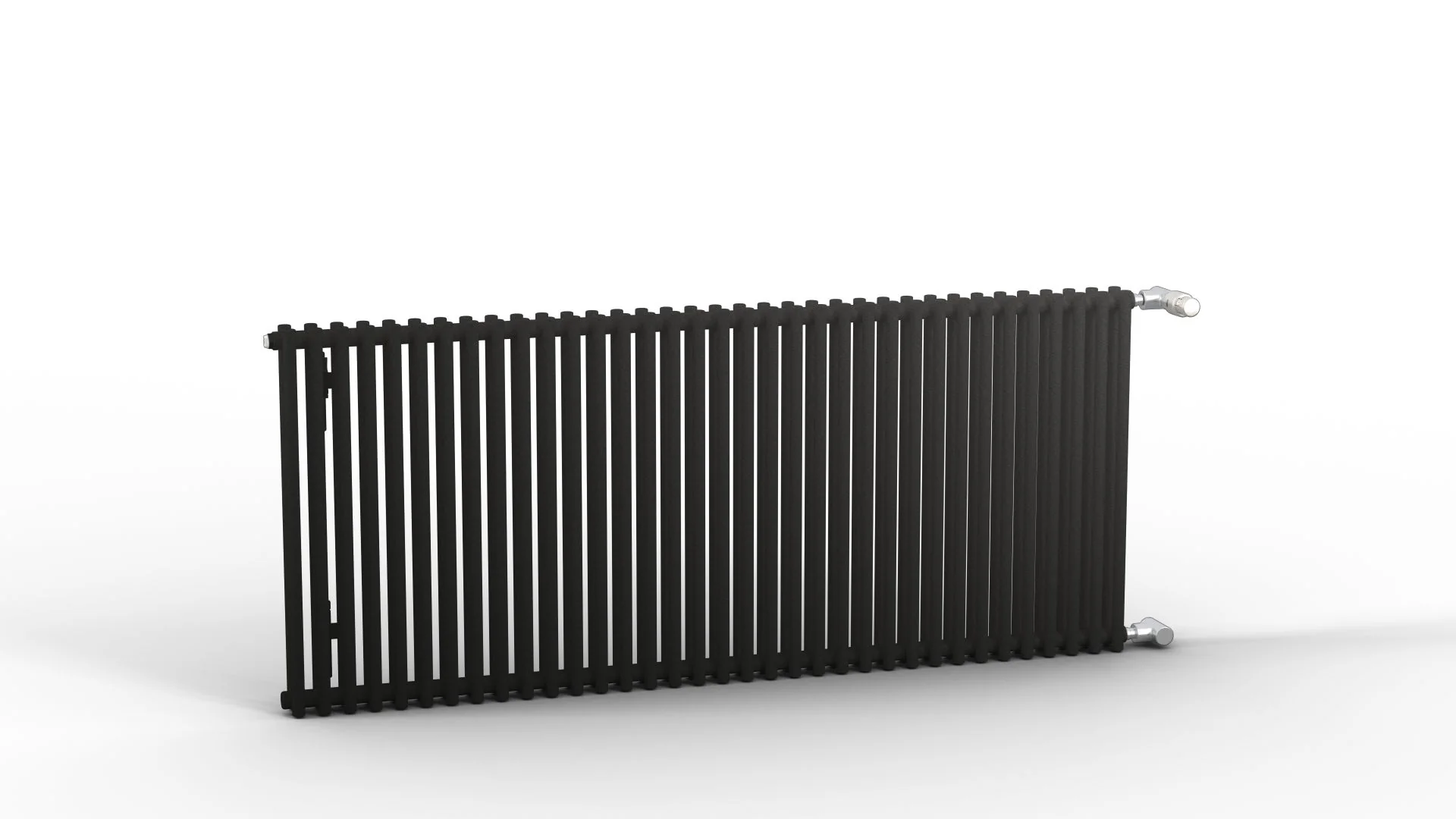 Kermi Design-Heizkörper „Pio®“ zweilagig 100,4 × 45 cm in Schwarz Soft (RAL 9005, matt)