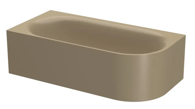 Bette BetteLux Oval IV Silhouette Badewanne, Eck, Sonderform, Hazel, 1950x950x450 mm, 2-Sitzer, glasierter Titan-Stahl