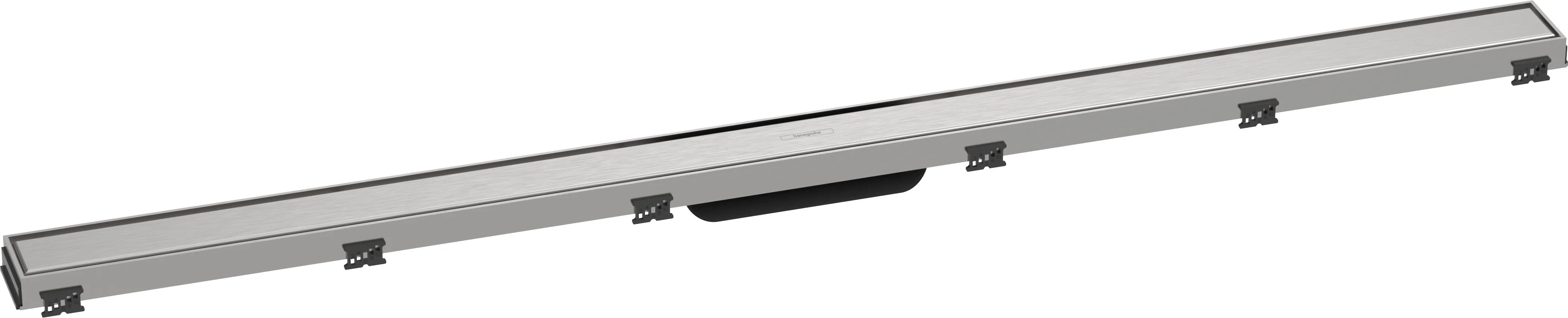 Hansgrohe RainDrain Match Duschrinne 1200 mm mit höhenverstellbarem Rahmen, Edelstahl gebürstet