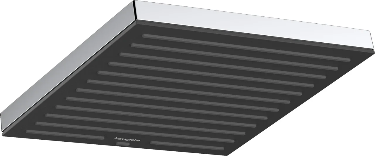 Hansgrohe Pulsify E Kopfbrause 260x260 mm, Chrom – PowderRain Strahlart, 11,7 l/min Durchfluss, Fast Drain ab 10° Schrägstellung