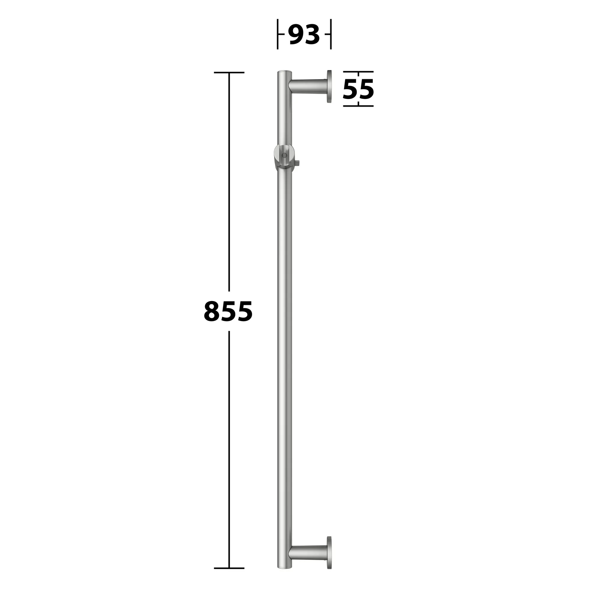 IXMO Brausestange 855 mm Edelstahl-fin.