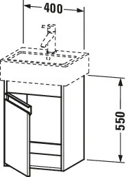 Duravit Waschtischunterschrank wandhängend „Ketho“ 40 × 55 × 32 cm in Nussbaum Dunkel Duravit Waschtischunterschrank wandhängend „Ketho“ 40 × 55 × 32 cm in Nussbaum Dunkel