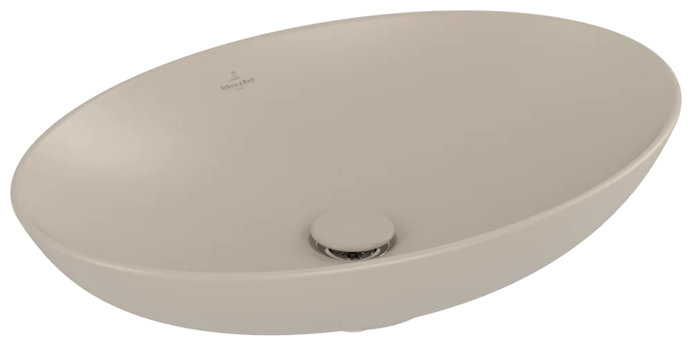 Villeroy & Boch Aufsatzwaschbecken Loop & Friends Almond CeramicPlus 620x420x150mm matt TitanCeram Villeroy & Boch Aufsatzwaschbecken Loop & Friends Almond CeramicPlus 620x420x150mm matt TitanCeram