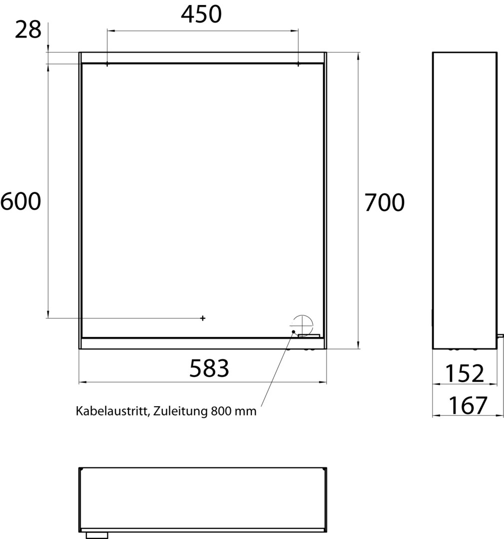 emco Spiegelschrank „prime 2“ Facelift 58,5 × 70 × 16,7 cm