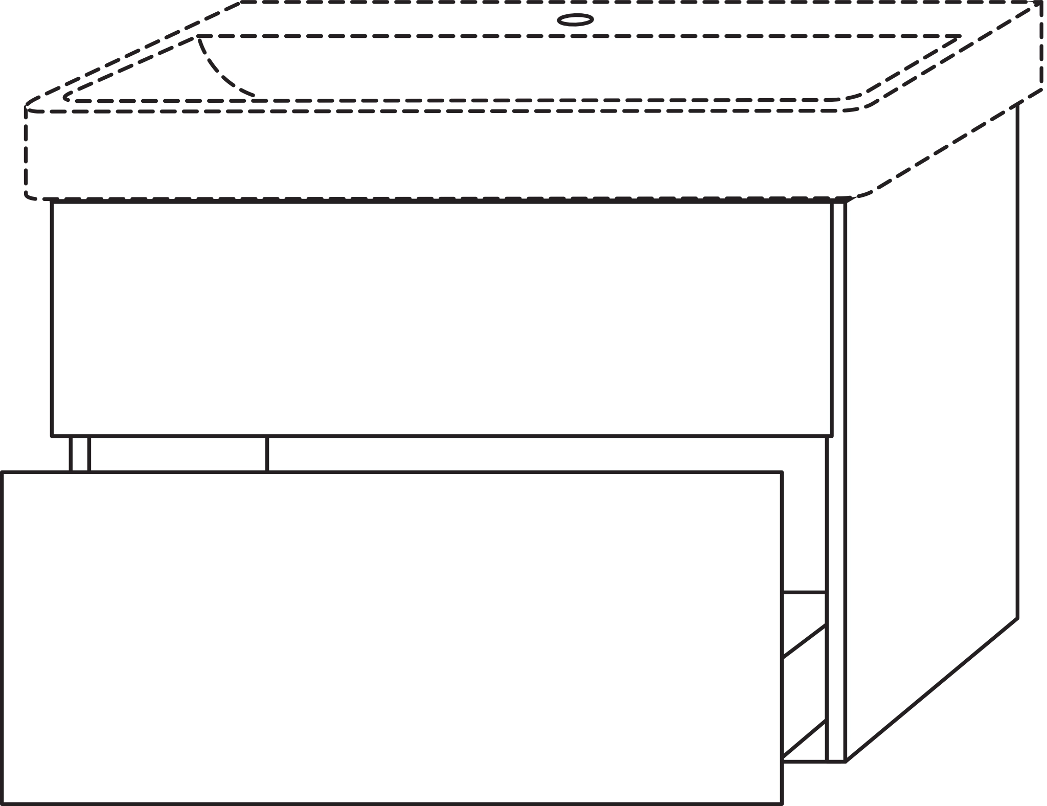 Sanipa Waschtischunterschrank „3way“ passend zu Keramik-Waschtische Dura Square von Duravit 750 × 588 × 447 mm in Black Oak Sanipa Waschtischunterschrank „3way“ passend zu Keramik-Waschtische Dura Square von Duravit 750 × 588 × 447 mm in Black Oak