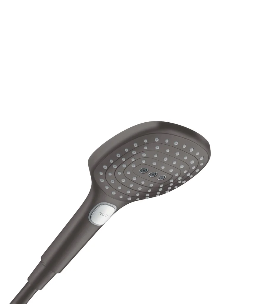 Hansgrohe Handbrause Raindance Select E 120, 3jet EcoSmart BBC, Brushed Black Chrome, 8 l/min, QuickClean, G 1/2 Hansgrohe Handbrause Raindance Select E 120, 3jet EcoSmart BBC, Brushed Black Chrome, 8 l/min, QuickClean, G 1/2
