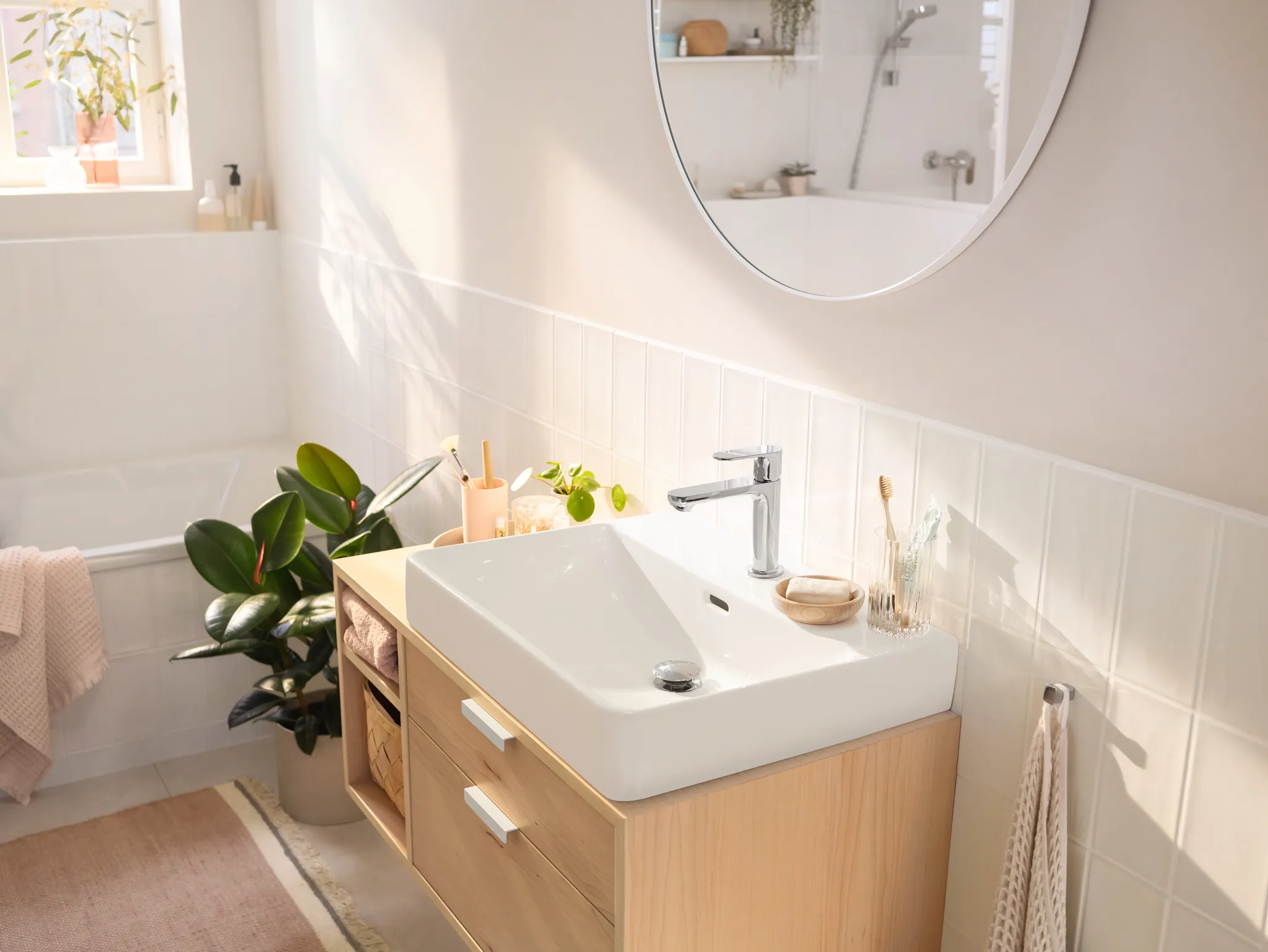 Einhebel-Waschtischmischer Rebris S 110 CoolStart o.Zugstange chrom