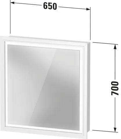 Duravit Spiegelschrank Version: Sensor „L-Cube“ 65 × 70 × 15,5 cm