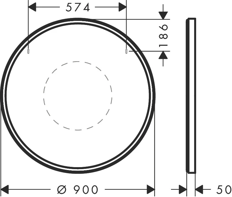 Xarita S Spiegel mit LED-Beleuchtung 900/50 IR Sensor Mattweiß