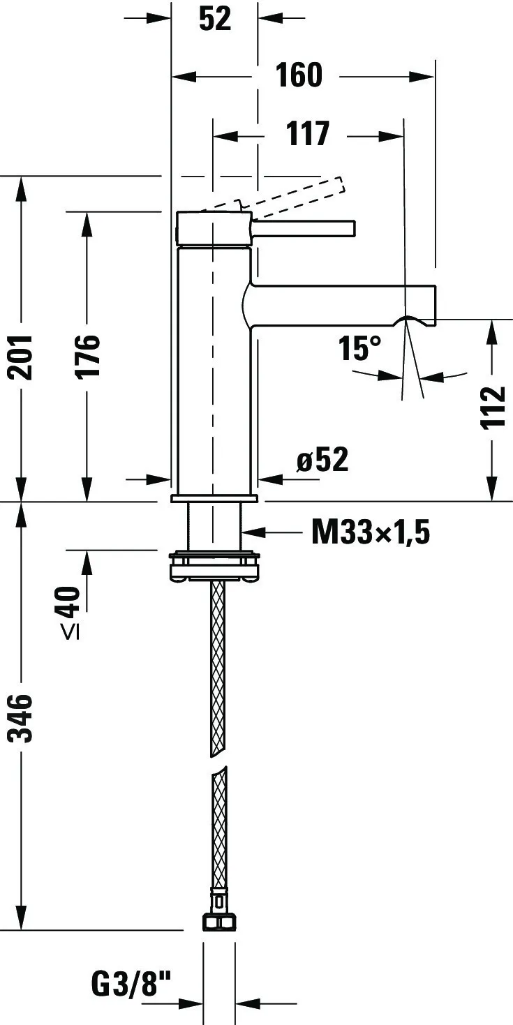 Cir. 1Heb.-Wtmi. M chr 52x176x160 Ala:117 Ans.m. Schl.Ans.: 3/8" Strhlfo.