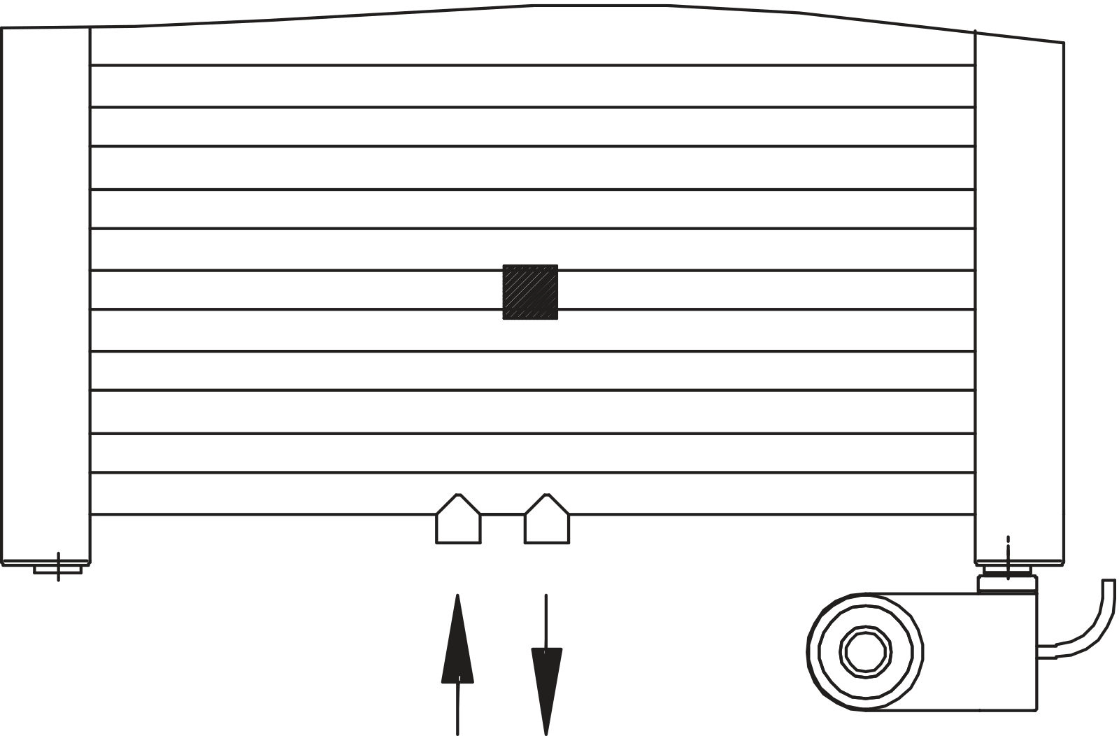 Kermi Heizkörper „Basic®-50 R“ 52,4 × 117,2 cm in glanzsilber Metallic