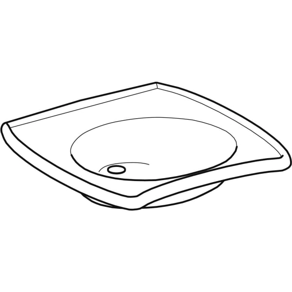Wandwaschtisch „Vitalis“, rechteckig 55 × 55 cm Wandwaschtisch „Vitalis“, rechteckig 55 × 55 cm