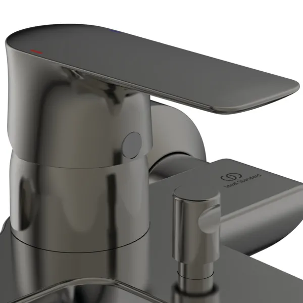Ideal Standard Badearmatur Aufputz Connect Air mit Handbrause-Set Ausladung 174mm Magnetic Grey