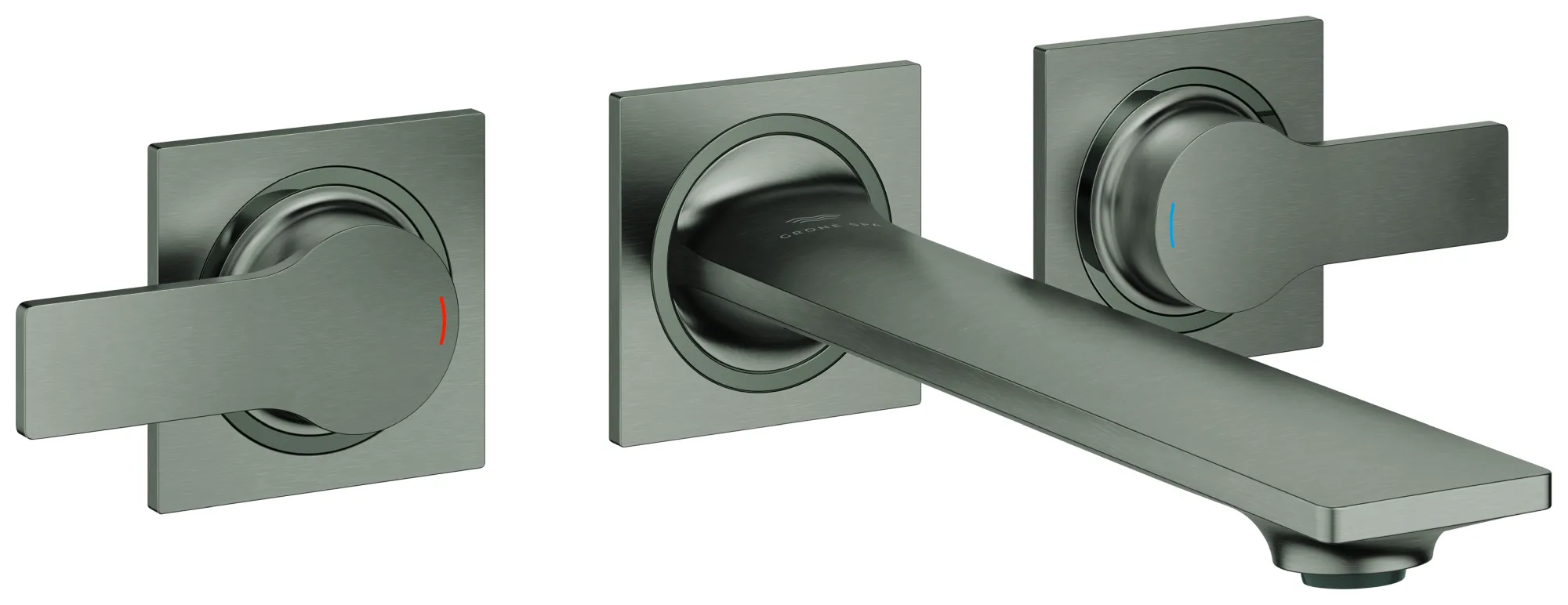3-Loch-Waschtischbatterie Allure 20193, Wandmontage, Fertigmontageset für 29 025 002, Ausladung 220 mm, chrom 3-Loch-Waschtischbatterie Allure 20193, Wandmontage, Fertigmontageset für 29 025 002, Ausladung 220 mm, chrom