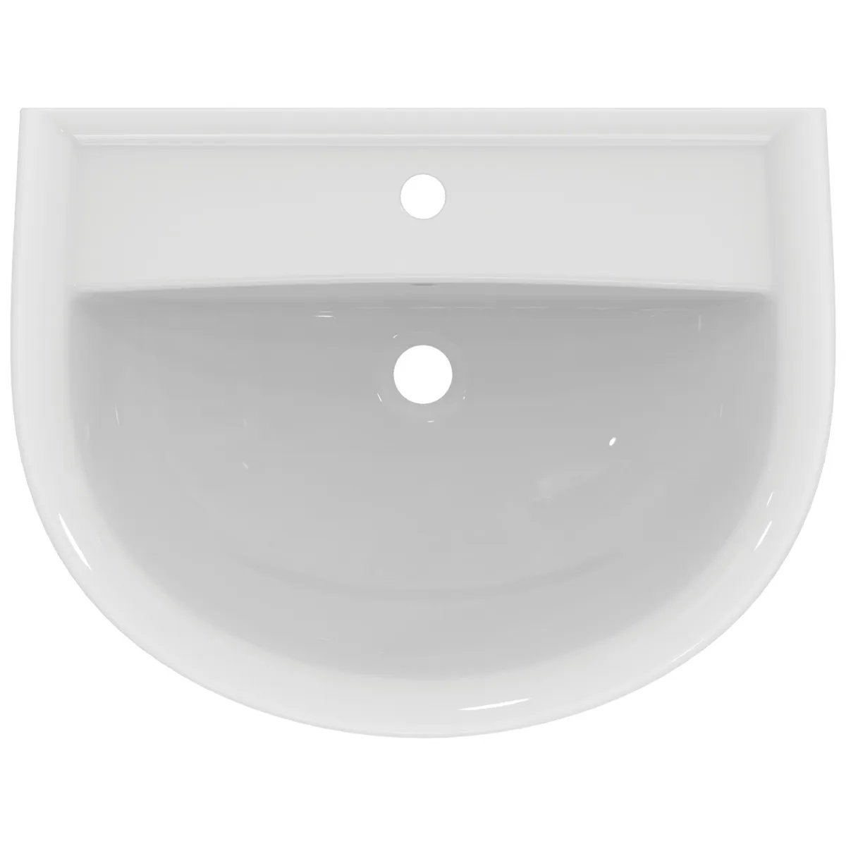 Waschbecken „Eurovit“ 65 × 49,5 × 18 cm, Hahnlochposition mittig Waschbecken „Eurovit“ 65 × 49,5 × 18 cm, Hahnlochposition mittig