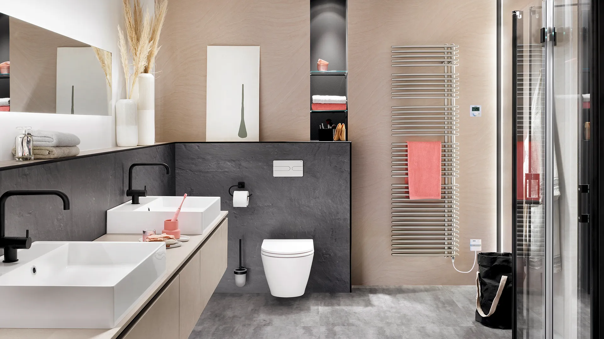 BEMM Badheizkörper Habanera 2 E BH2-H0831x061x0603, vorbereitet reinelektrisch, Weiß matt RAL 9016