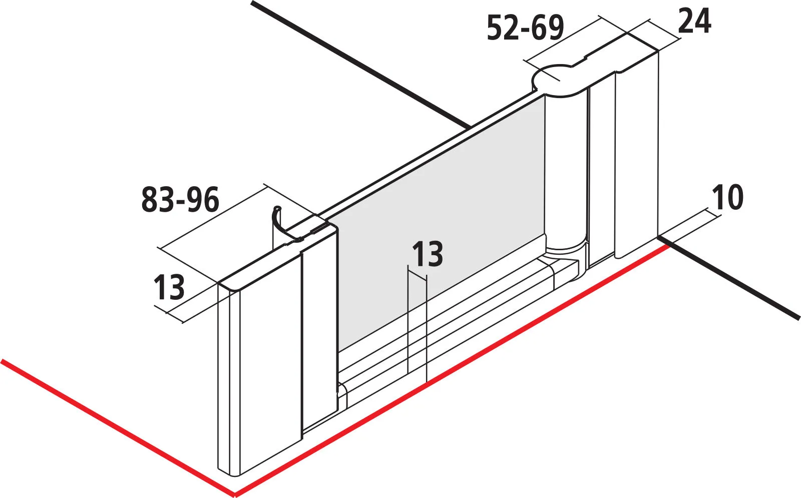 Kermi Duschdesign IBIZA 2000 Seitenwand beweglich Kermi Duschdesign IBIZA 2000 Seitenwand beweglich