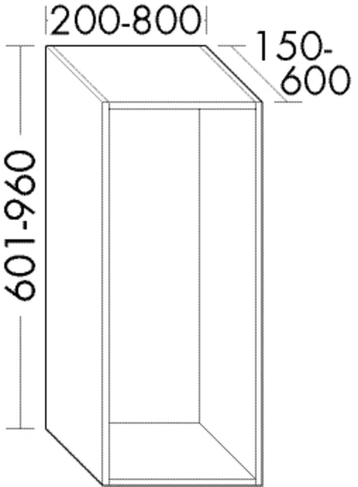 burgbad Hochschrank „Sys30“ 960 × 750 mm in Weiß Hochglanz