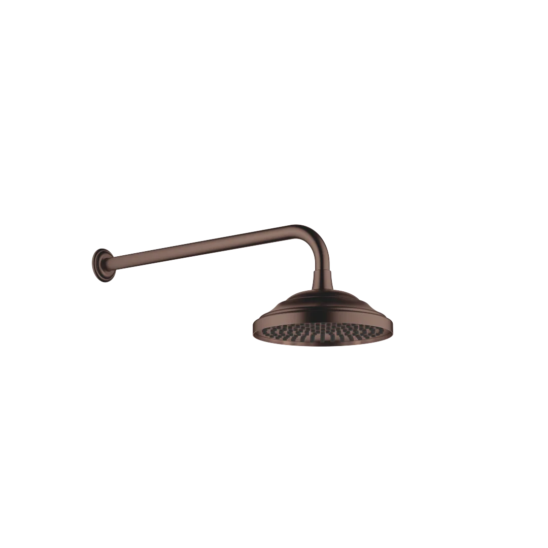 Dornbracht Madison Regenbrause mit Wandanbindung, 200 mm Durchmesser, Dark Bronze gebürstet PVD