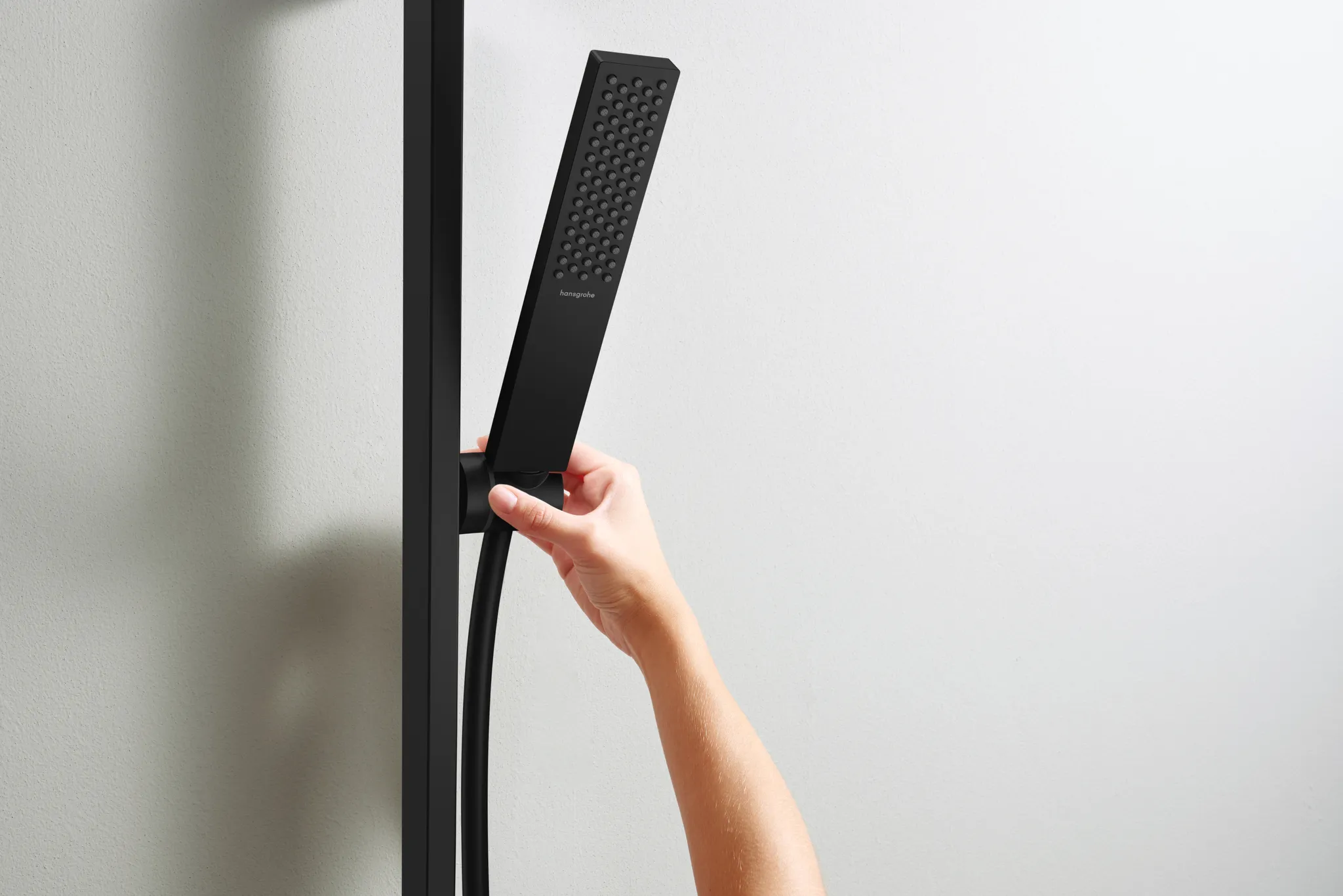 Hansgrohe Unica Brausestange E Puro 65 cm, Mattschwarz