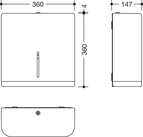 WC-Großrollenhalter Korpus Fb 98, Rahmen signalweiß WC-Großrollenhalter Korpus Fb 98, Rahmen signalweiß