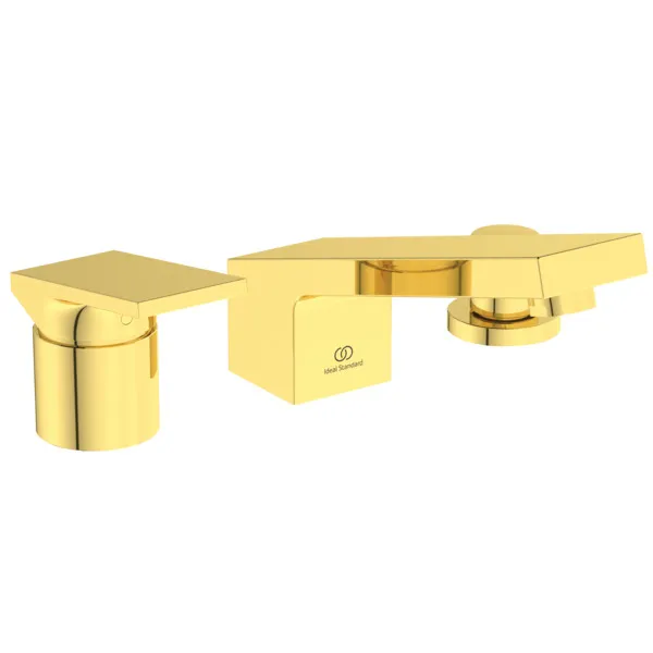 Ideal Standard 4-Loch-Badearmatur Extra mit Handbrause, Brushed Gold
