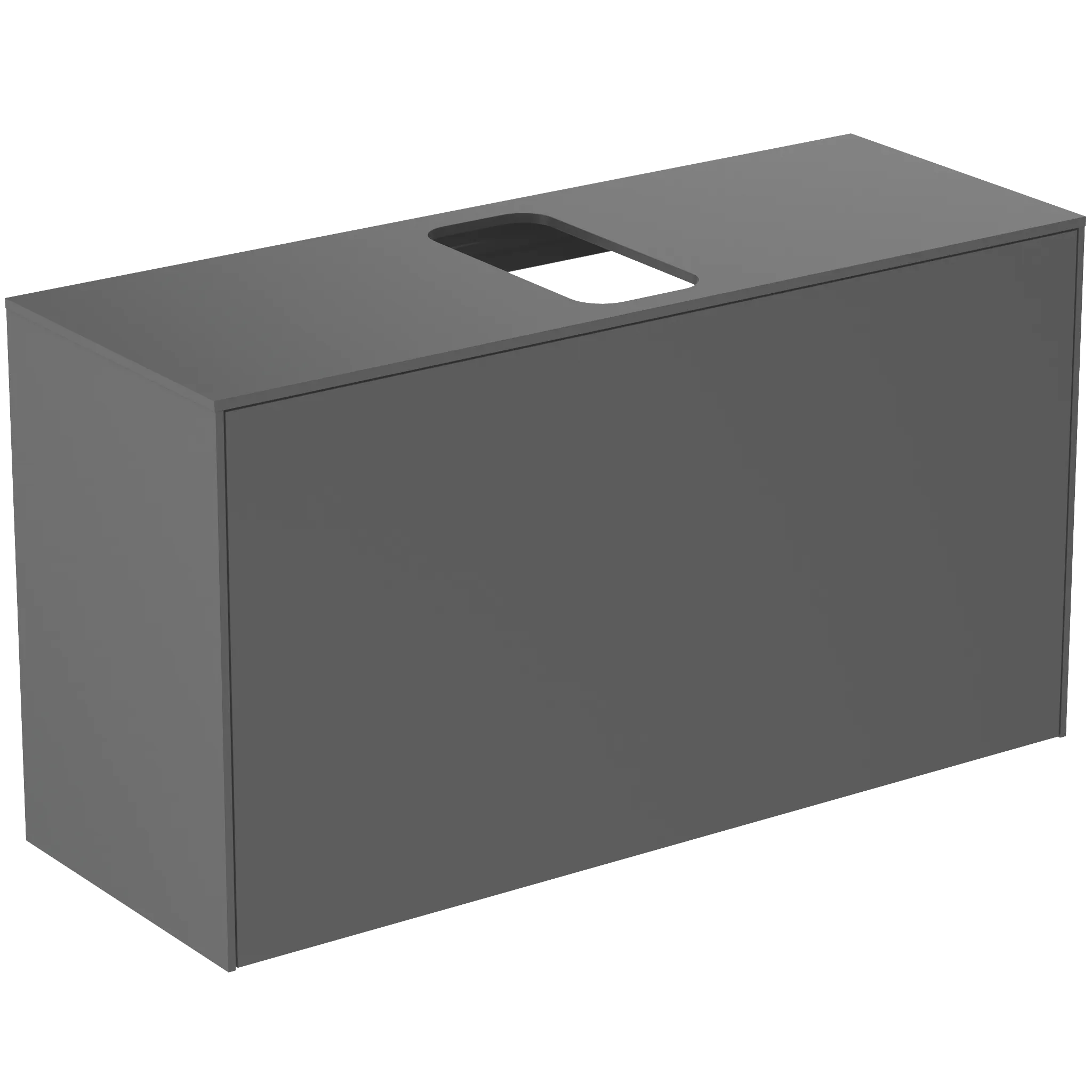 Ideal Standard Conca Waschtischplatte Anthrazit 1002x373mm mittiger Ausschnitt
