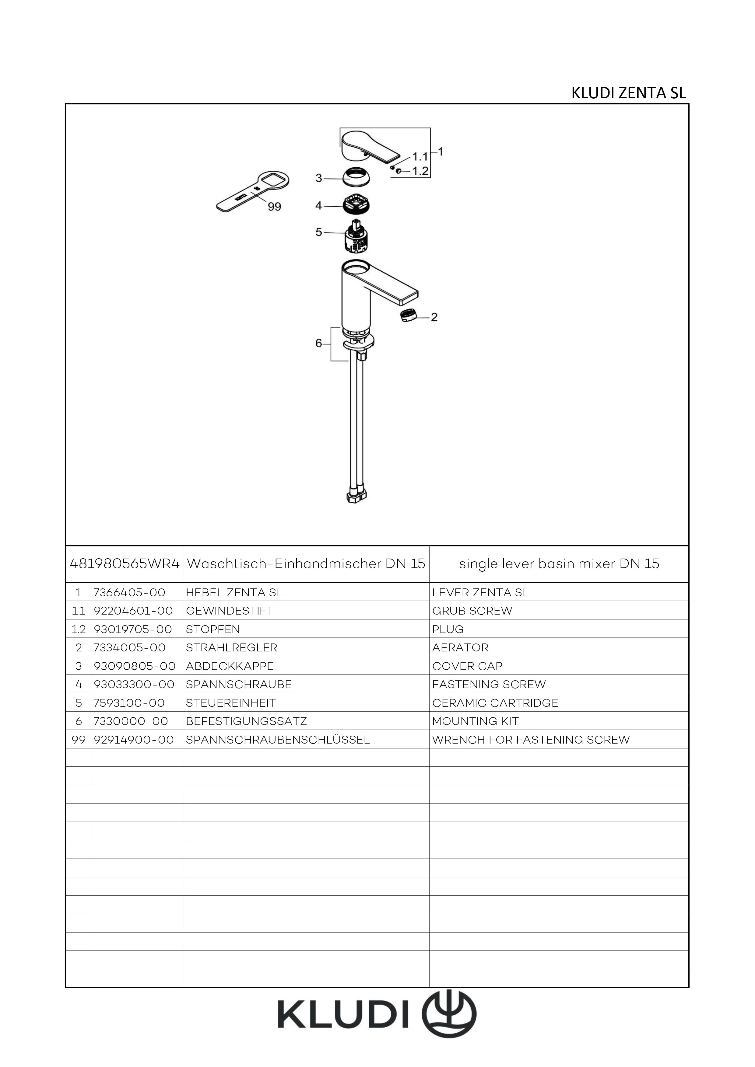 ZENTA SL WaschtischEHM 100mm ECO PLUS,o. Ablaufgarnitur chrom ZENTA SL WaschtischEHM 100mm ECO PLUS,o. Ablaufgarnitur chrom