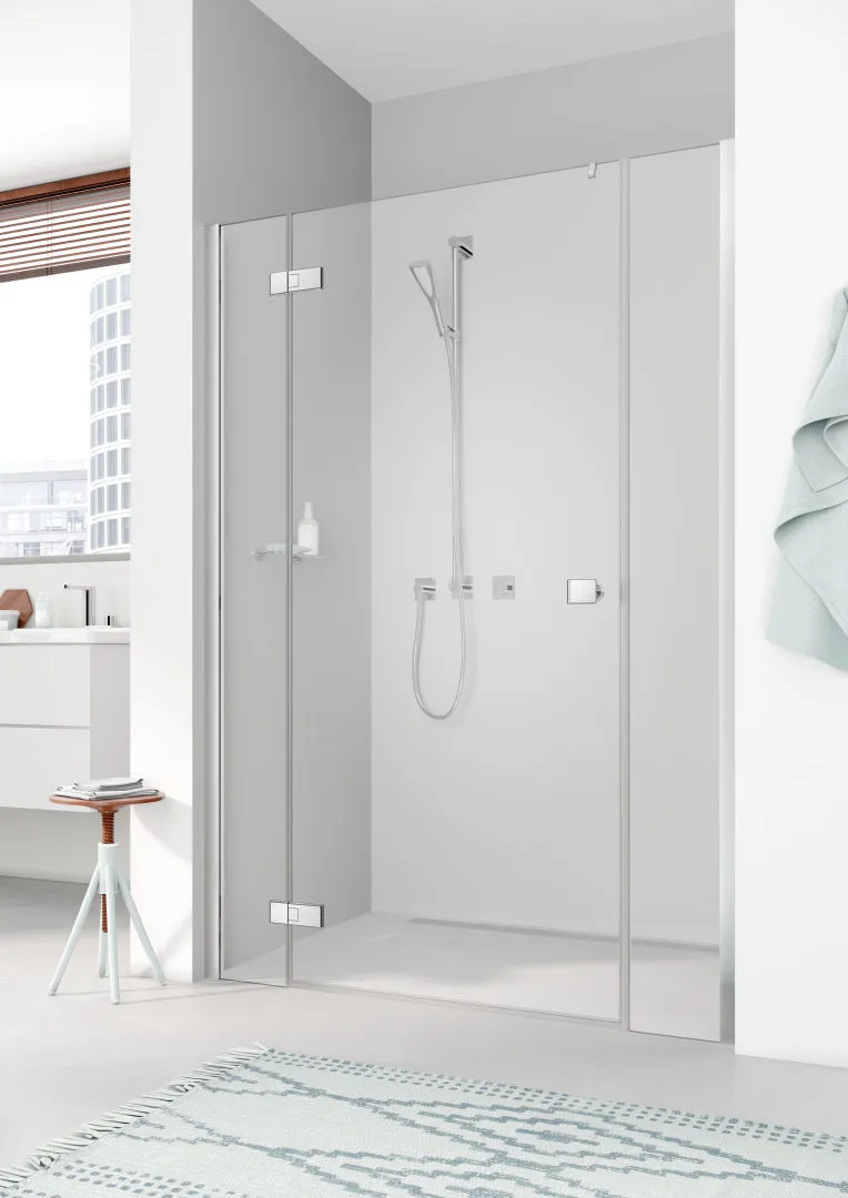 Kermi Duschdesign MENA Pendeltür 1-flügelig mit Festfeldern, Silber Hochglanz, 2000x1100 mm Kermi Duschdesign MENA Pendeltür 1-flügelig mit Festfeldern, Silber Hochglanz, 2000x1100 mm