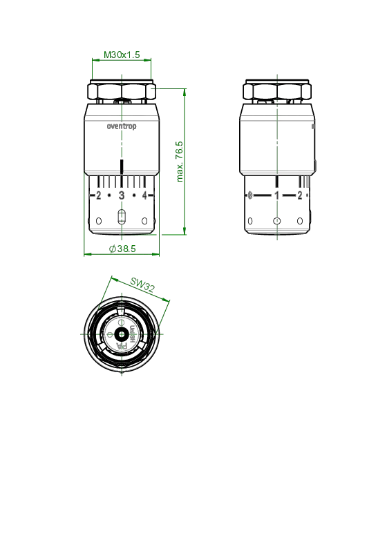 Oventrop Heizkörperthermostat mit Flüssigfühler „Uni SH“ 0 * 1-5 in weiß / chrom Oventrop Heizkörperthermostat mit Flüssigfühler „Uni SH“ 0 * 1-5 in weiß / chrom