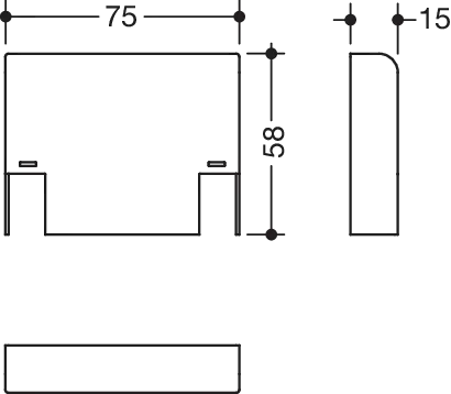 HEWI Abdeckung „System 900“ in Dunkelgrau tiefmatt HEWI Abdeckung „System 900“ in Dunkelgrau tiefmatt