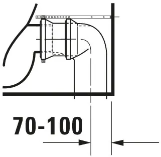 Stand-WC Kombi DuraStyle 630 mm Tiefspüler,f.SPK, Abg.Vario,weiß,HYG