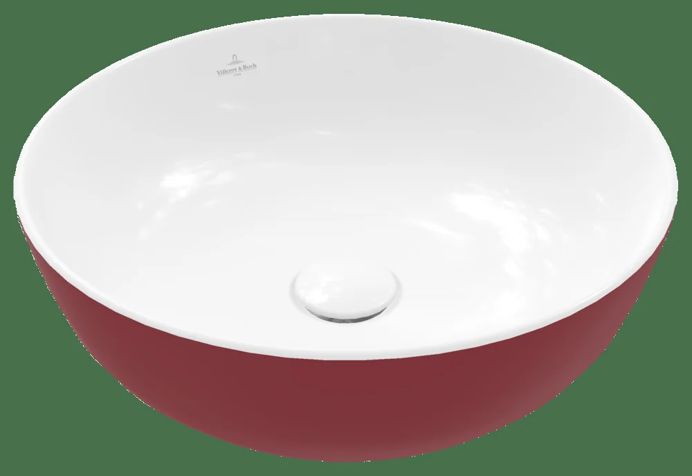 Villeroy & Boch Artis Aufsatzwaschbecken TitanCeram 430x430mm Rund Bordeaux Villeroy & Boch Artis Aufsatzwaschbecken TitanCeram 430x430mm Rund Bordeaux