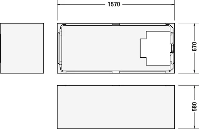 Duravit Badewanne „D-Neo“ rechteck 1600 × 700 mm, Fußablauf in Weiß Duravit Badewanne „D-Neo“ rechteck 1600 × 700 mm, Fußablauf in Weiß
