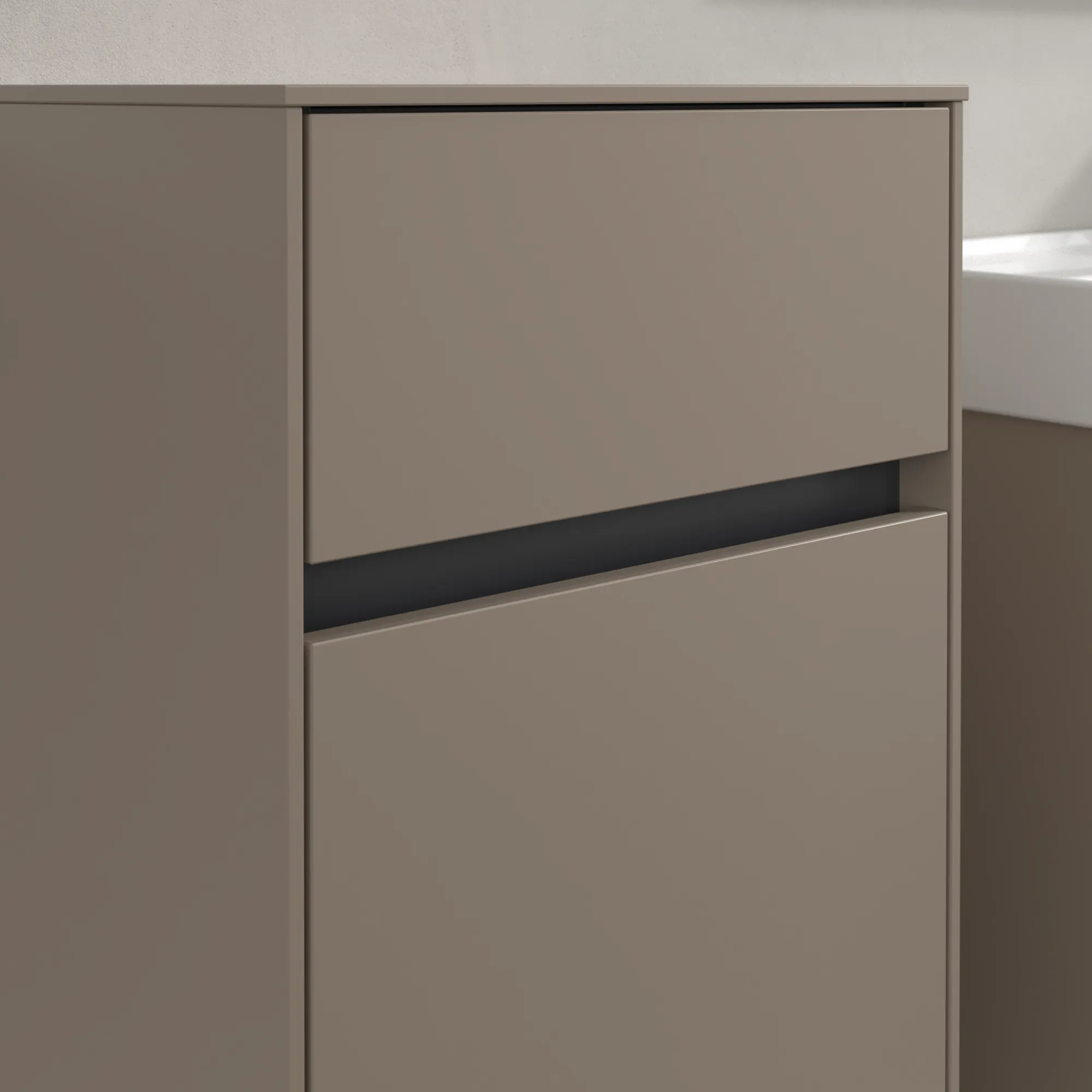 Villeroy & Boch Seitenschrank „Collaro“ 1 Tür, 1 Auszug / Schublade 40,4 × 74,8 × 34,9 cm 1 Tür, Anschlag (Scharnier) links, 1 Auszug / Schublade Villeroy & Boch Seitenschrank „Collaro“ 1 Tür, 1 Auszug / Schublade 40,4 × 74,8 × 34,9 cm 1 Tür, Anschlag (Scharnier) links, 1 Auszug / Schublade