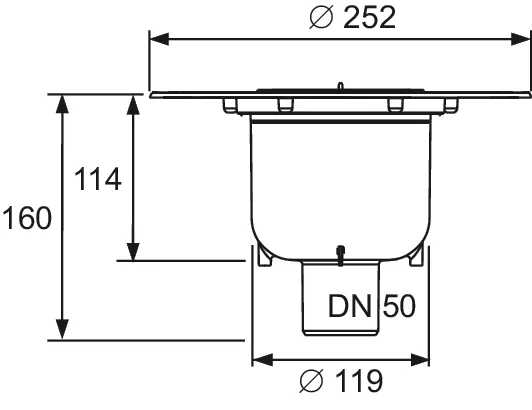 TECEdrainpoint S Ablauf DN 50 senkrecht mit Seal System Univ.fl.