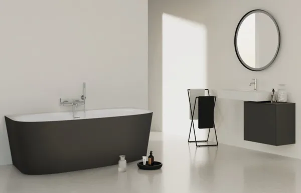 Ideal Standard Badewanne „Dea“ 80 × 180 cm in Schwarz Matt