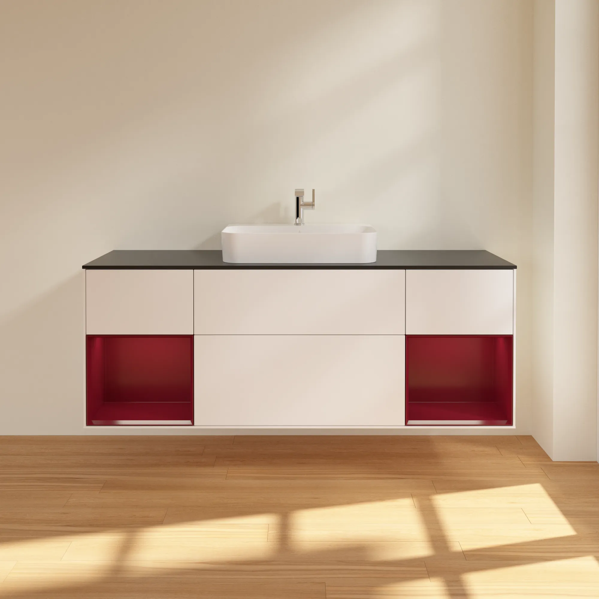 Villeroy & Boch Waschtischunterschrank „Finion“ für Schrankwaschtisch 1600 × 603 × 501 mm White Matt Lacquer, für Becken mittig